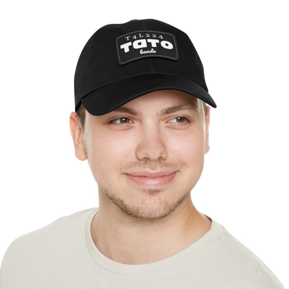 Black Tato cap with Leather Patch