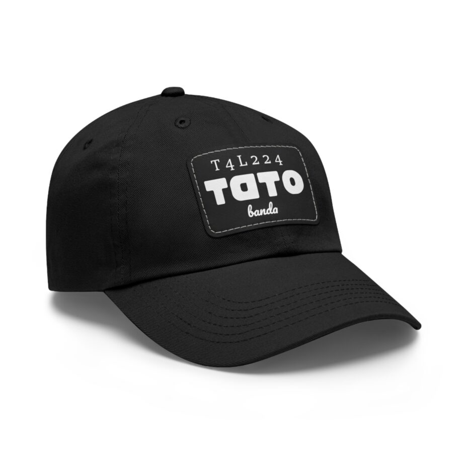 Black Tato cap with Leather Patch