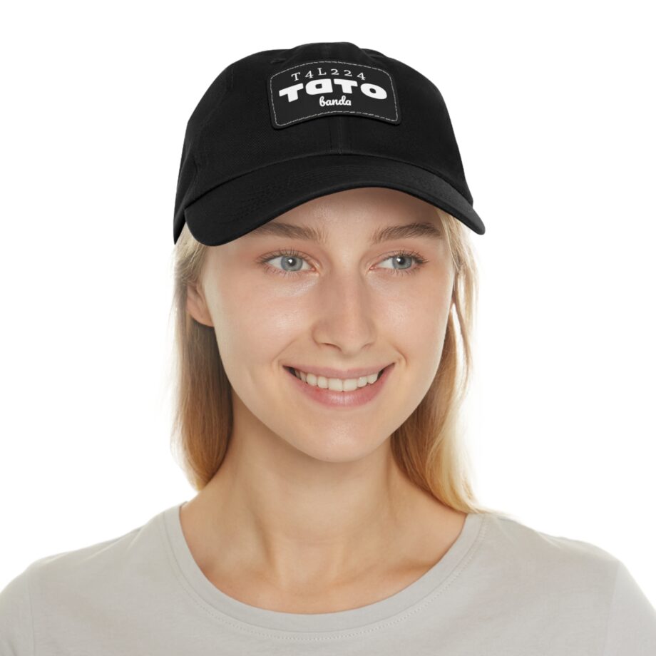 Black Tato cap with Leather Patch